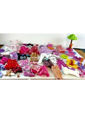 Barbie Clothes Lot Of 35 Barbie Doll Outfits + Accessories Play Set